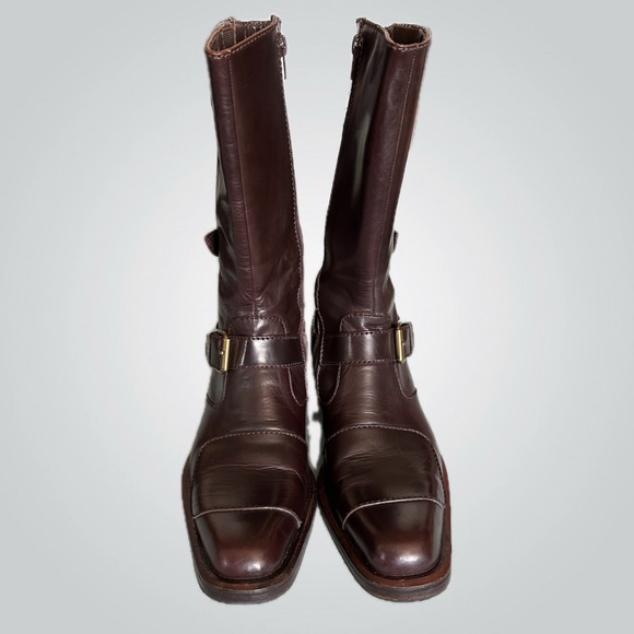 Etiqueta Negra Dark Brown Leather Boots - Size 8 Mens - Picture 3 of 5